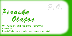 piroska olajos business card